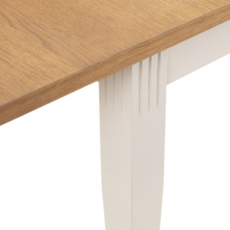 Julian Bowen Davenport Extending Dining Table Oak and Ivory - Size: 6 Seater - Wood - Wilko - thumbnail 6