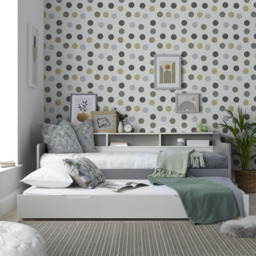 Tyler Grey and White Guest Bed with Memory Foam Mattress - Size: Single - Bedmaster - Wilko - thumbnail 5