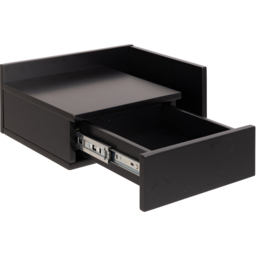 Florence Ashlan Black Bedside Table - Size: Single Drawer - Furniture To Go - Wilko - thumbnail 5