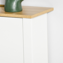 Portland 2 Flip Down Door White Shoe Cabinet - Wilko - thumbnail 4