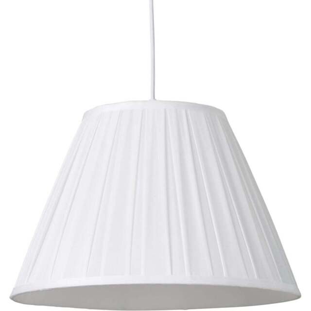 Lighting Collection Barnes White Pleated Tapered Lamp Shade 40cm - Size: 11 x 41.5 x 41.5cm - Wilko - image 1
