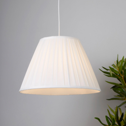 Lighting Collection Barnes White Pleated Tapered Lamp Shade 40cm - Size: 11 x 41.5 x 41.5cm - Wilko - thumbnail 3