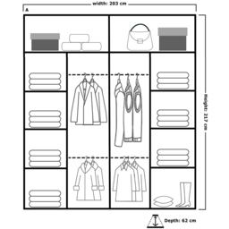 Sliding Wardrobes 4U Pesto 2 Sliding Door Green Modern Wardrobe 203cm - Size: 2 Door - Wilko - thumbnail 6