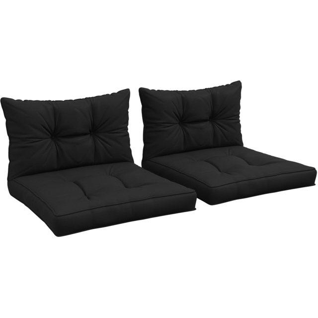Outsunny Black Seat Cushion Replacement Set of 4 - Size: 35 x 17 x 10cm - Wilko - image 1