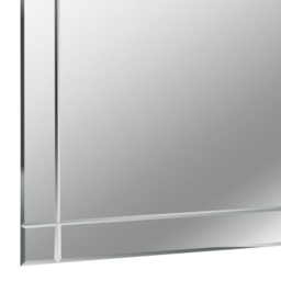 Premier Housewares Etched Border Wall Mirror 90 x 110cm - Size: 110 x 90cm - Silver - Wilko - thumbnail 4