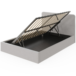 GFW Chiswick Small Double Soft Grey Ottoman Bed - Wilko - thumbnail 4