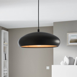 EGLO Mogano 1 Black and Copper Pendant Light - Size: 40.0 x 40.0 x 110.0cm - Wilko - thumbnail 3