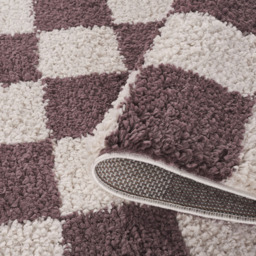 Desire Rugs Chester Lilac Shaggy Checkered Rug 160 x 230cm - Size: 230 x 160 x 3cm - Purple - Wilko - thumbnail 5