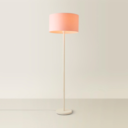ValueLights Charlie Blush Drum Shade White Floor Lamp and Bulb - Size: 148 x 45 x 45cm - Wilko - thumbnail 6