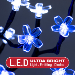 The Christmas Workshop 48 Blue and White LED Blossom Tree - Wilko - thumbnail 5
