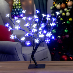 The Christmas Workshop 48 Blue and White LED Blossom Tree - Wilko - thumbnail 4