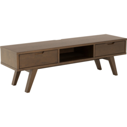 Florence A Line 2 Drawer Single Shelf Smoked Oak TV Unit - Brown - Furniture To Go - Wilko - thumbnail 3