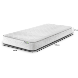 Starlight Beds Wellington Small Single Memory Foam and Open Coil Spring Mattress - White - Wilko - thumbnail 7