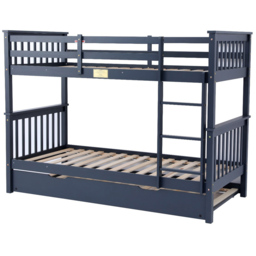 Flair Wooden Grey Zoom Bunk Bed with Trundle - Size: Single - Wilko - thumbnail 3