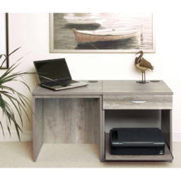 R White Cabinets 3 Drawer Grey Set-01 Desk with Printer Shelf - Size: 72.8 x 120 x 54cm - Wilko - thumbnail 5