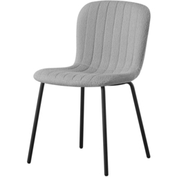 Bella Set of 4 Light Grey Teddy Faux Fur Stitched Design Dining Chairs - MCC - Wilko - thumbnail 3