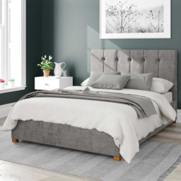Aspire Hepburn King Size Silver Firenze Velour Ottoman Bed - Aspire Beds - Wilko