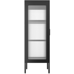 LPD Home Marsh 2 Door Black Glass Display Cabinet - Size: 101.5 x 65 x 36cm - Wilko - thumbnail 5