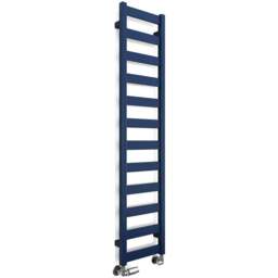Terma Vivo Denim Blue Heated Towel Rail 1215 BTU 1390 x 300mm - Size: 139 x 30 x 7.2cm - Wilko