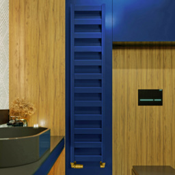 Terma Vivo Denim Blue Heated Towel Rail 1215 BTU 1390 x 300mm - Size: 139 x 30 x 7.2cm - Wilko - thumbnail 3