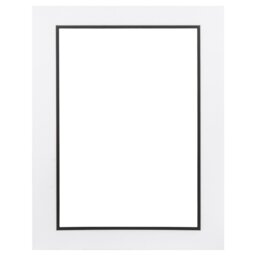 Black and White Double Picture Mount Photo Frame A4 - The Port. Co Gallery - Wilko - thumbnail 1