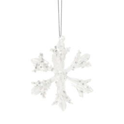 Glass 3D Snowflake Hanging Decoration Clear - Angel Whispers - Wilko - thumbnail 4