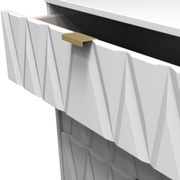 Crowndale Diamond 5 Drawer Matt White Chest of Drawers - Wilko - thumbnail 7