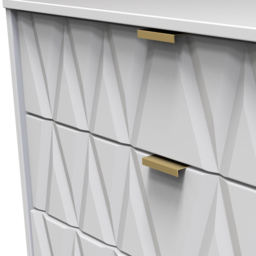 Crowndale Diamond 5 Drawer Matt White Chest of Drawers - Wilko - thumbnail 6