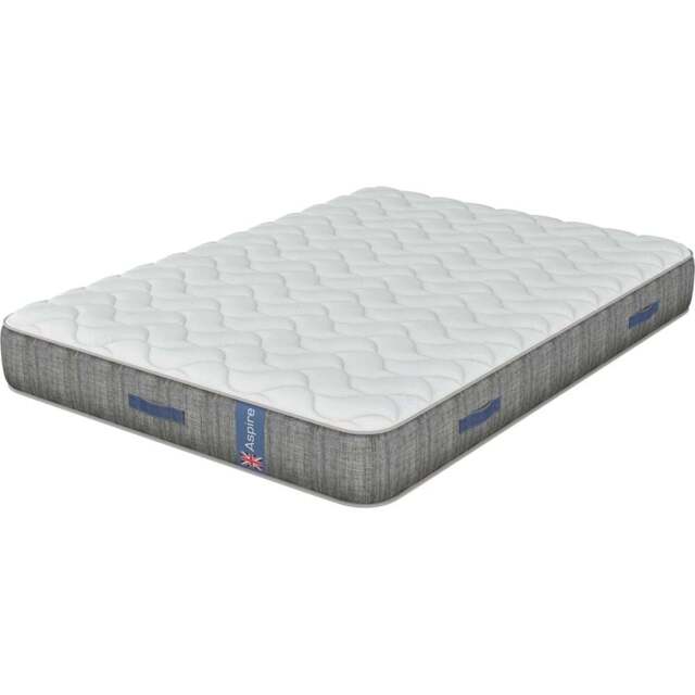 Aspire Double Natural Cooling Pocket+ Mattress - White - Wilko - image 1