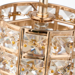 Living and Home Natural Wood and Crystal Height Adjustable Tabletop Candle Warmer Lamp - Size: 37 x 18 x 18cm - Natural + Gold + Clear - Wilko - thumbnail 5