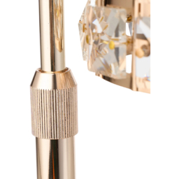 Living and Home Natural Wood and Crystal Height Adjustable Tabletop Candle Warmer Lamp - Size: 37 x 18 x 18cm - Natural + Gold + Clear - Wilko - thumbnail 6