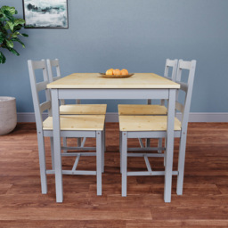 VIDA DESIGNS Yorkshire 4 Seater Dining Set Grey and Pine - Wilko - thumbnail 6