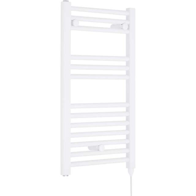 nuie White 300W Round Electric Towel Rail 720 x 400mm - Size: 7.2 x 4 x 0.3cm - Wilko - image 1