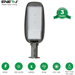 ENER-J High Lumen LED 100W IP66 Streetlights with Adjustable Arm - Size: 50.5 x 20.5 x 7.5cm - white - ENERJ - Wilko - thumbnail 7