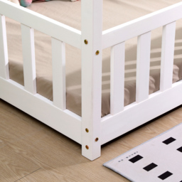 Portland Wood House White Kids Bed Frame - Size: Single - Wilko - thumbnail 5