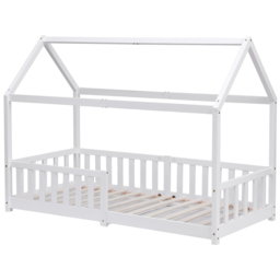 Portland Wood House White Kids Bed Frame - Size: Single - Wilko - thumbnail 3