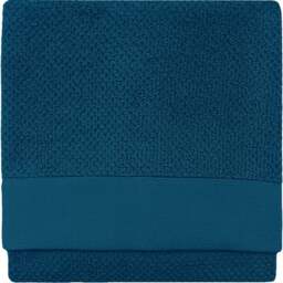 furn. Textured Cotton Blue Bath Towel - Size: 70 x 130cm - Wilko