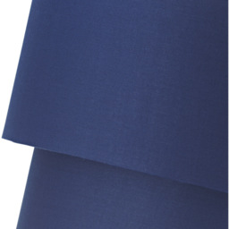 Happy Homewares Navy Blue Cotton Shiny Copper Inner Double Tier Pendant Shade - Size: 18 x 25 x 25cm - Wilko - thumbnail 5