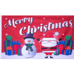 St Helens Red Merry Christmas Flag with 2 Metal Grommets - Size: 15 x 0.05 x 9cm - Wilko - thumbnail 3