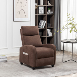 Furniture One Brown Velvet Pushback Massage Armchair - Size: Single - Wilko - thumbnail 6