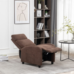 Furniture One Brown Velvet Pushback Massage Armchair - Size: Single - Wilko - thumbnail 5