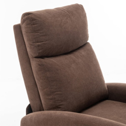 Furniture One Brown Velvet Pushback Massage Armchair - Size: Single - Wilko - thumbnail 4