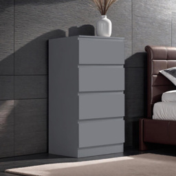 FWStyle Carlton 4 Drawer Matt Grey Chest of Drawers - Wilko - thumbnail 5