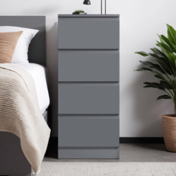FWStyle Carlton 4 Drawer Matt Grey Chest of Drawers - Wilko - thumbnail 6