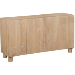 IH Design Ajmer 4 Door Solid Wood Sideboard - Size: 80 x 150 x 45cm - Brown - Wilko - thumbnail 4