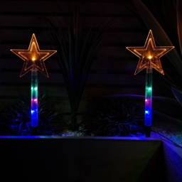 Samuel Alexander Star Multicoloured LED Christmas Path Light 8 Pack - Size: 35 x 12 x 12cm - Wilko - thumbnail 5