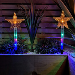 Samuel Alexander Star Multicoloured LED Christmas Path Light 8 Pack - Size: 35 x 12 x 12cm - Wilko - thumbnail 3