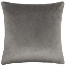 Paoletti Meridian Charcoal Dove Velvet Cushion - Size: 55 x 55 cm - Multi - Wilko