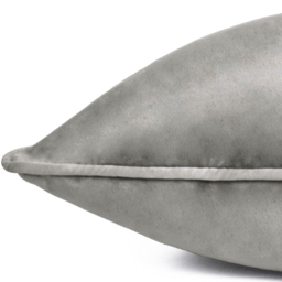 Paoletti Meridian Charcoal Dove Velvet Cushion - Size: 55 x 55 cm - Multi - Wilko - thumbnail 4
