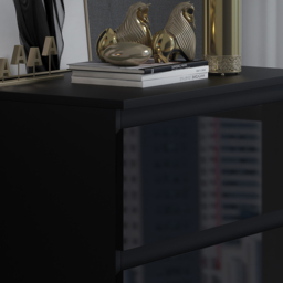 FWStyle Stora 3 Drawer Black Gloss Chest Of Drawers - Wilko - thumbnail 5